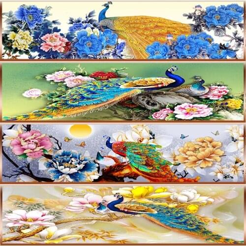 DIY 5D Diamond Painting Animal Peacock Phoenix Cross Stitch Mosaic diamond embroidery Patterns Full Round Rhinestone Home decor