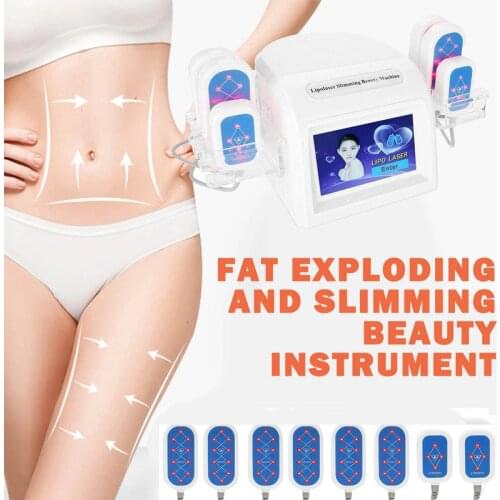 8 Laser Pads Lipolysis Fat Burning Wight Loss Lipo Massage High Quality Desktop Body Slimming Beauty Machine With Bandage