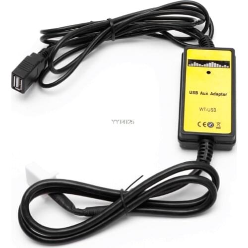 Auto Car USB Aux-in Cable Adapter MP3 Player Radio Interface For Toyota Camry/Corolla/Matrix 2*6Pin Audio AUX Cable Apr
