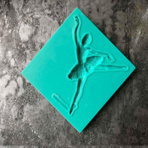Ballet girl Cake Tool baking silicone mold hightemperature DIY chocolate cake decoration fondant Epoxy silicone mold J056