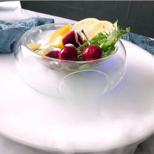 Teapot Artistic Conception Bowl Creative Glass Transparent Artistic Conception Dish Tableware Dry Ice Smoke Hotel Club Supplies
