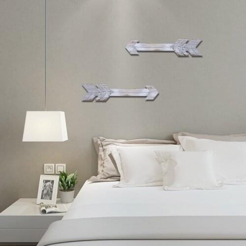 Wooden Arrow Sign Wall Decor Rustic Arrow Home Cute Decoration Farmhouse Home Wall Hanging Decor Made Of Weathered Wood 2Pcs