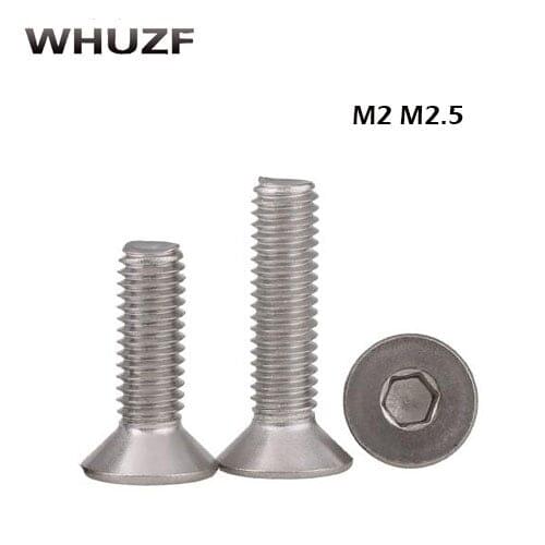 DIN7991 M2 M2.5 M3 M4 M5 M6 304 Stainless Steel Hexagonal Countersunk Screws Flat Head Screw Bolt