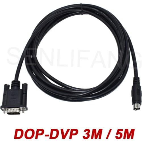 For Delta PLC Communication With HMI Cable DOP-CA232DP DB9 TO MD8 Data Cable DOP-DVP 3M 5M