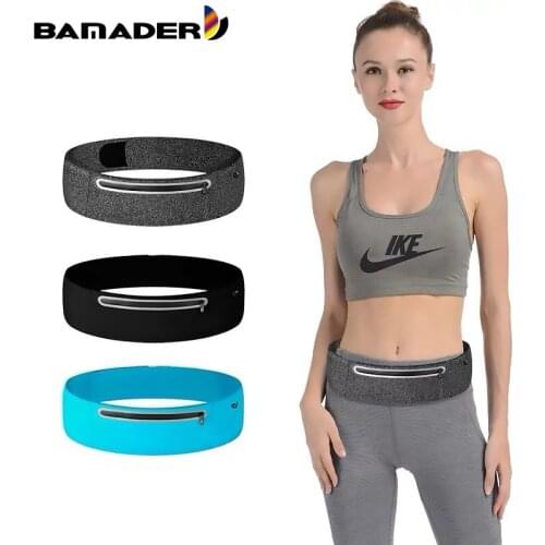 BAMADER Elastic Waistband Fashion Sport Bag Zipper Pocket Waist Bag Running Gym Yoga Waist Belt Pack Mobile Phone Wasit Wallet