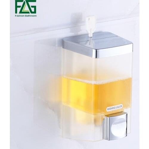 FLG Cheapest FLG Soap Dispenser Wall Mounted Soap Shampoo Dispenser Shower Helper For Bathroom Hospital Hotel Supply