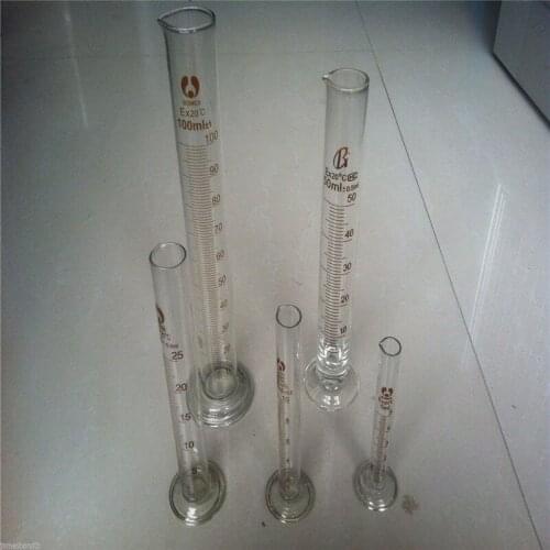 Graduated cylinder measuring a set of 5ml&10ml&25ml&50ml&100ml lab glass