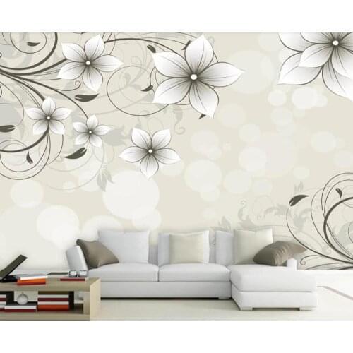 Customized 3D wallpaper mural fantasy flower TV background wall decoration painting
