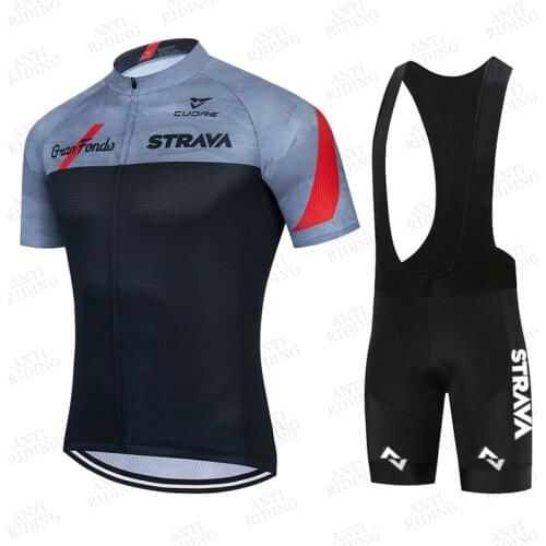 2021 Cycling Set Bike uniform STRAVA Summer Cycling Jersey Set Road Bicycle Jerseys MTB Bicycle Wear Breathable Cycling Clothing