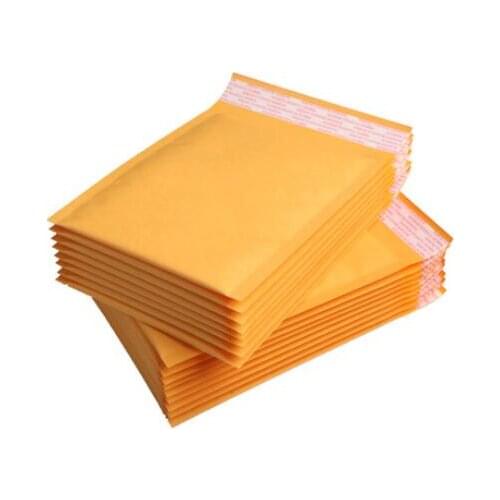 50pcs 2017 NEW bubble envelope kraft bubble film bags yellow bubble envelope bag 140*160mm(5.5"x6.3") Wholesale