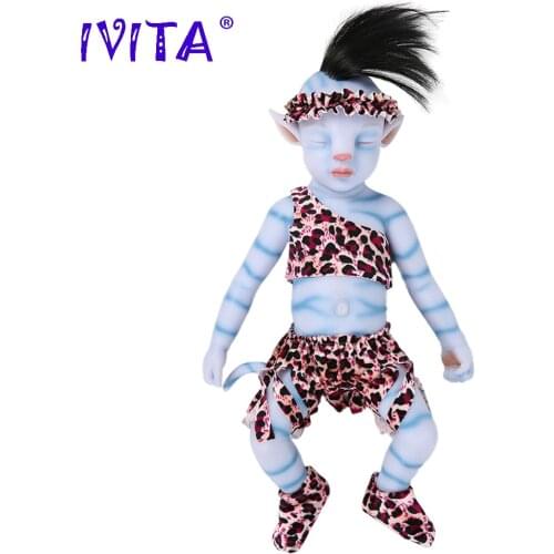 IVITA WG1806RH 51cm 2900g Full Silicone Reborn Baby Dolls Lifelike Soft Newborn Baby Eyes Closed Sleeping Film Toys for Children