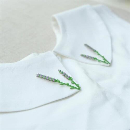 Maxsin 2018 new Fashion Flower Embroidered Lavender Patches for Clothing Iron On Patch for Dress Down Coat Jacket Jeans Stickers