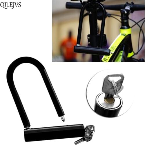 OOTDTY Universal U Lock Bike Bicycle Motorcycle Cycling Scooter Security Steel Chain