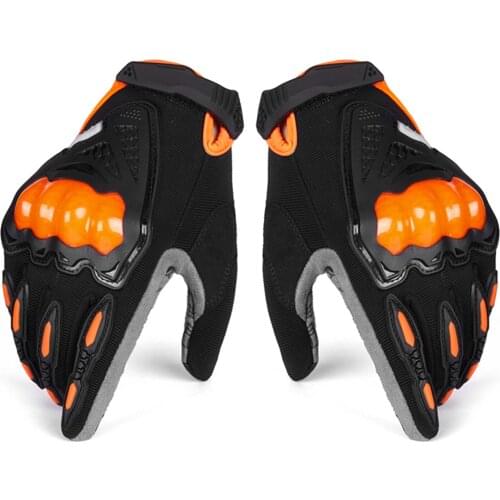 Men’s Women Warm Import Leather Motorcycle Gloves Waterproof Touching Screen Full Finger Winter Non Slip Shockproof Motor Racing