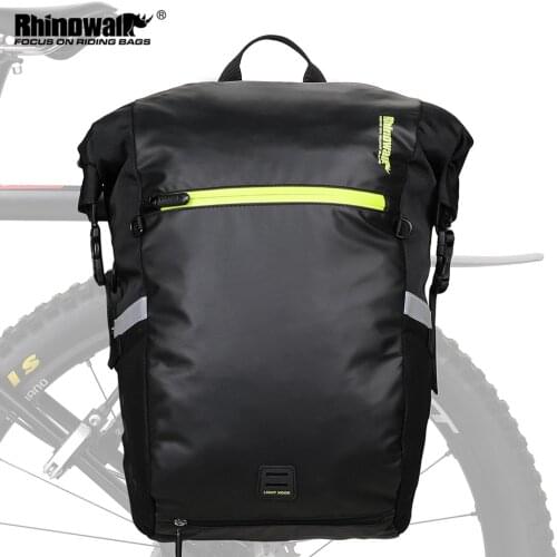 Rhinowalk Bicycle Saddle Bag 24L Waterproof Multi-Purpose Bicycle Backseat Bags Large Capacity Cycling Backpack Shoulder Bag