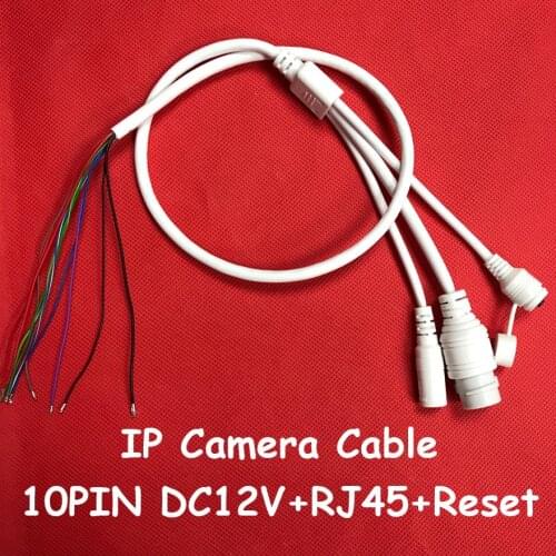 CCTV IP network Camera PCB Module video power cable Reset Key RJ45 female connectors with Terminlas,waterproof cable
