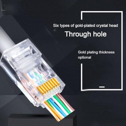 10PC RJ45 Network Modular Plug Cat6 CAT6e Connector utp Unshielded Modular Rj45 Plug