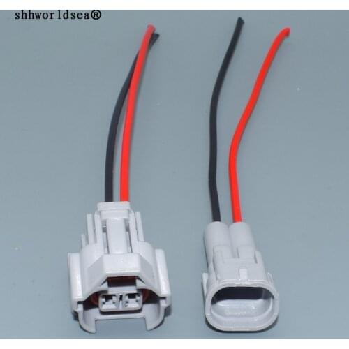 Shhworldsea 2 Pin way male female fuel injector wire connector 6189-0060 6180-2405