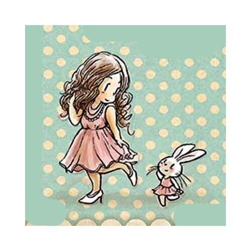 Girl Transparent Clear stamp and cutting dies DIY Silicone Seals Scrapbooking /Card Making/Photo Album Decoration