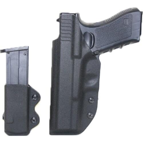 Tactical IWB Airsoft Holster Single Magazine Pouch Military Concealed Carry Inside Waistband Pistol Case for Glock 43 43x
