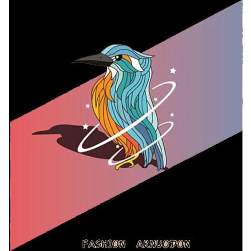 Cartoon Birds Animal Iron on Patches Heat Transfer Stickers Thermo Transfer for Clothes Kids DIY Tops T-shirt Decor Badge