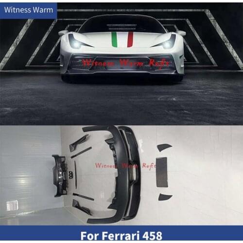 High Quality FRP / Carbon Fiber Car Body Kit Front Rear Bumper Diffuser Side Skirts apron Wing spoiler For Ferrari 458