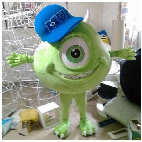 High quality adult monsters university mascot costume mike monsters university sully mike mascot mascot costume free shipping