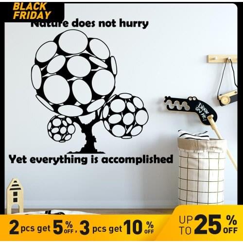 Fun Natures does not hurry yet everything is accomplished Vinyl Decals Wall Stickers For Kids Rooms Waterproof Wall Art Decal