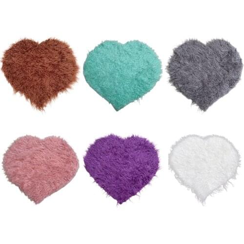 1 Pc Heart Blanket Newborn Baby Soft Faux Fur Photograph Prop Blanket Infant Background Photo Prop Basket Stuffer Filler