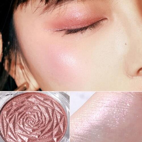 1PC Blush Pallete Pearlescent Glitter Face Blusher Powder Contour Shadow Rose Diamond Highlighter Cosmestics Powder For Girls