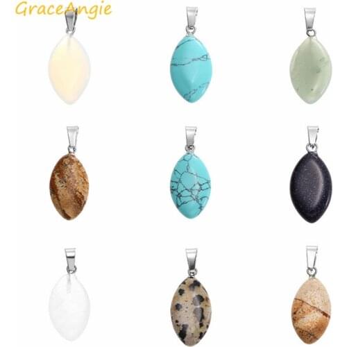 10PCS Mixed Natural Stone Pendant Waterdrop Clear Blue Quartzs Charms Pendant For DIY Jewelry Best Birthday Gift Size 14.5*35mm