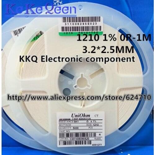 100PCS SMD 1210 1% F 3225 3.2*2.5 1/3W 270R 300R 330R 360R 390R 430R 470R 510R 560R 620R 680R 750R 820R 910R 1K 1.1K 1K1