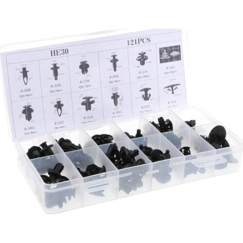 121 Piece Fender Door Hood Bumper Trim Clip Retainer Assortment Kit for Honda