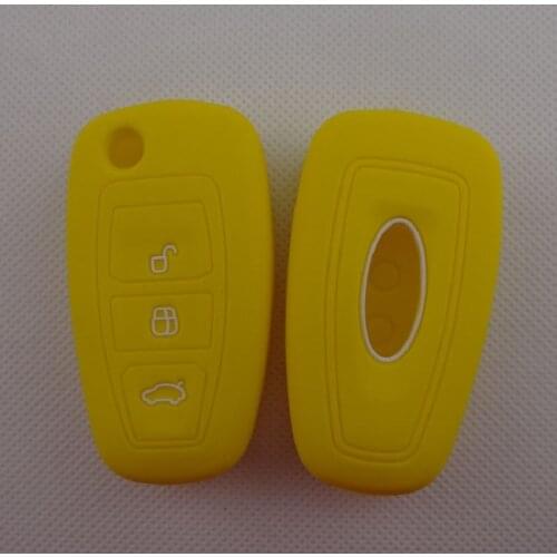 2PC Car Key Case Cover For Ford F150 F250 For Mercury Silicone Remote Auto Key Fob 3 Buttons Keyless Protector