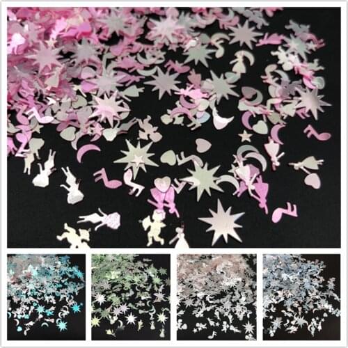20g Mix PET loose Sequins Glitter Paillettes for Nail Art manicure/sewing/Craft Filler/Kids DIY/wedding decoration confetti
