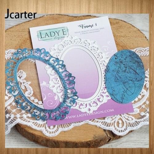 2021 New Arrival Metal Cutting Dies Oval Pattern Frame Craft Handmade Knife Mould Blade Punch Stencils Dies Cut Scrapbook Model