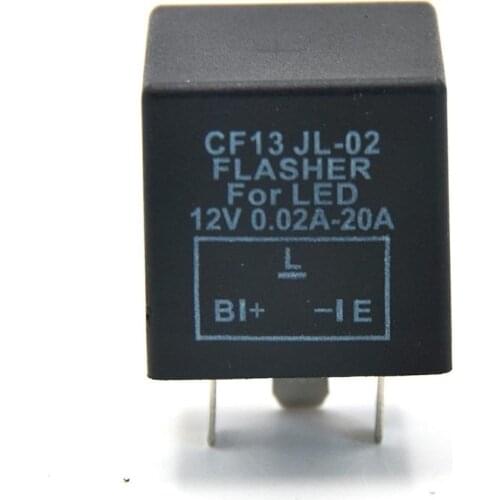 3 Pin Car Flashing CF13 Relay Car And Motorcycle Universal LED Flasher Indicator Lamp Fast Flashing Non-adjustable