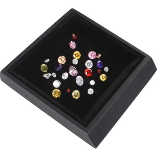 5pcs a Pack GemTrue Acrylic Luxury Magnet Marble Jewelry Display Case Clear Plastic Gemstone Box
