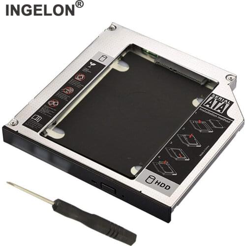 Ingelon SSD HDD Caddy 12.7mm Aluminum 2nd Hard Disk Drive Caddy Case Adapter For Universal Laptop CD/DVD-ROM Optical Bay adapter