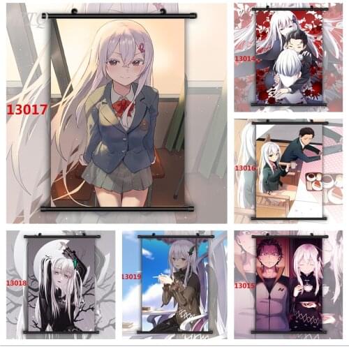 Re Zero Kara Hajimeru Isekai Seikatsu Echidna Subaru Anime Posters Canvas Painting Wall Decor Posters Wall Art Picture Home Deco