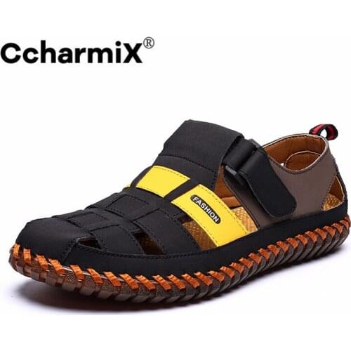 CcharmiX Men's Leather Sneakers