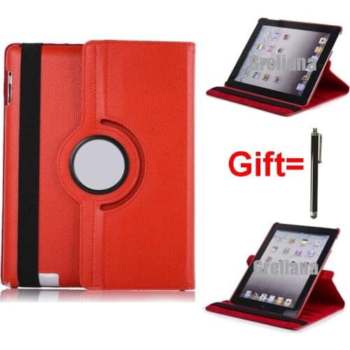 Case For iPad 3 Cover Models A1416 A1430 A1403 360 Degree Rotation PU Leather for iPad 2 3 4 Stand Holder Cases Smart Case Shell