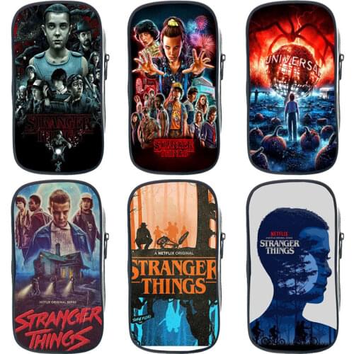 High Quality Stranger Things Pencil Case Students Pen Bag Children Cartoon Stationery Bags Boy Girl Stranger Things Pencil Pouch