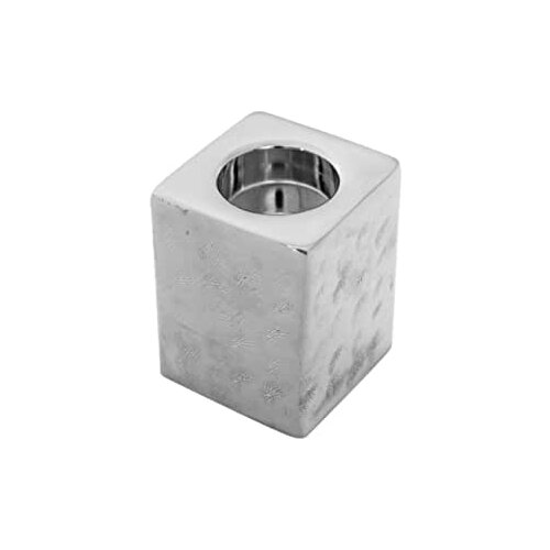 Vitale Ellora Black Candle Holder Small Size-Width: 6 Length: 6 Height: 8-Material: Aluminum