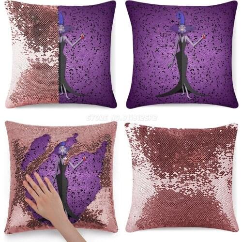 Empress Yzma Sequin Pillowcase Glitter Pillow Case for Sofa Decorative Party Bad Villains Pop Art Pop Culture Geek Animations Mo