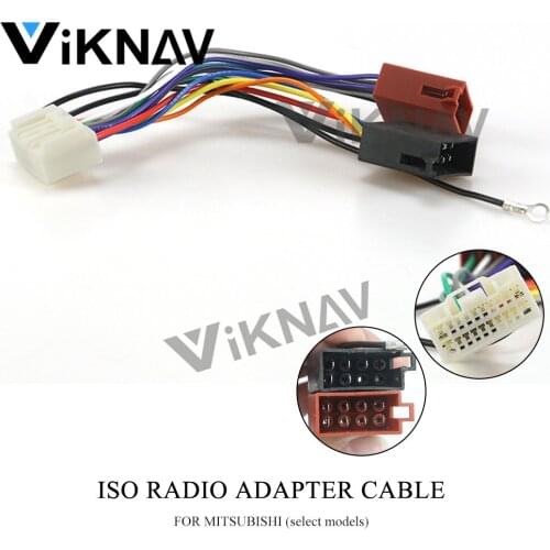 ISO Auto Radio Adapter for-MITSUBISHI-Rockford-Fosgate Wiring Harness Connector Cable Plug 12-130
