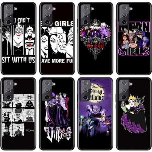 Disney villains combo For Samsung Galaxy S21 S20 FE S10e S10 S9 S8 S7 S6 Ultra Plus Lite 5G Edge Black Soft Phone Case