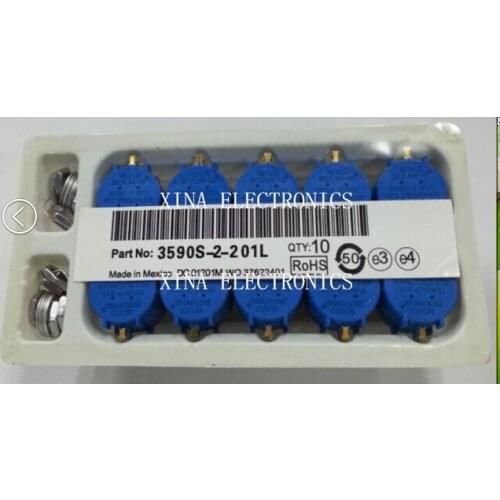 3590S-2-201L(200R) 3590S-200R 200OHM 3590S adjustable potentiometer resisto-r 10PCS/LOT Free Shipping electronic Components kit