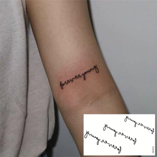 Nu-TATY 25 set Ins style Tattoo stickers, waterproof, durable and sexy girls English letter dark series stickers