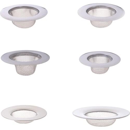 Stainless Steel Bathtub Hair Catcher Stopper Shower Drain Hole Filter Trap Metal Sink Kitchen Bathroom Strainer